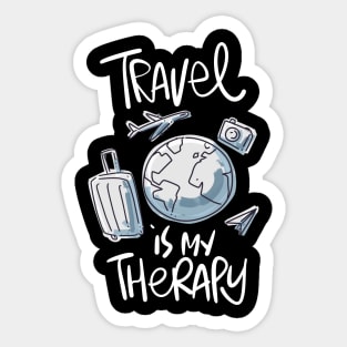 Travel Is My Therapy Sticker